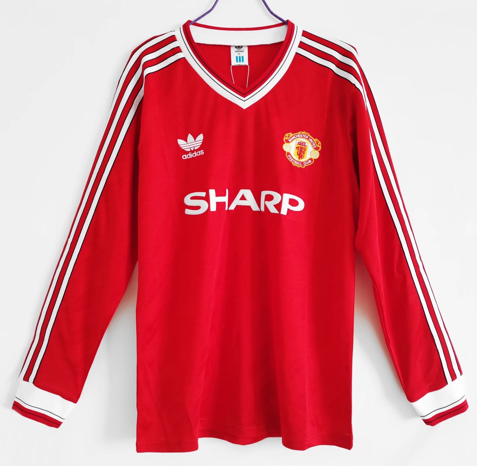 1986/88 Manchester United Long Sleeve Home Retro Kit