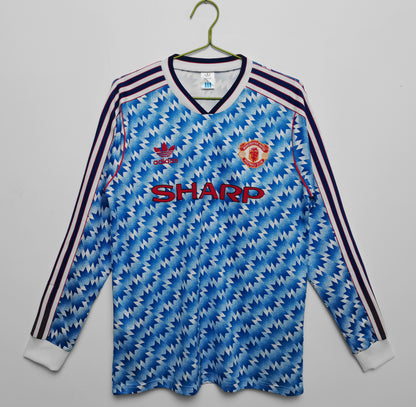 1990/92 Manchester United Long Sleeve Away Retro Kit