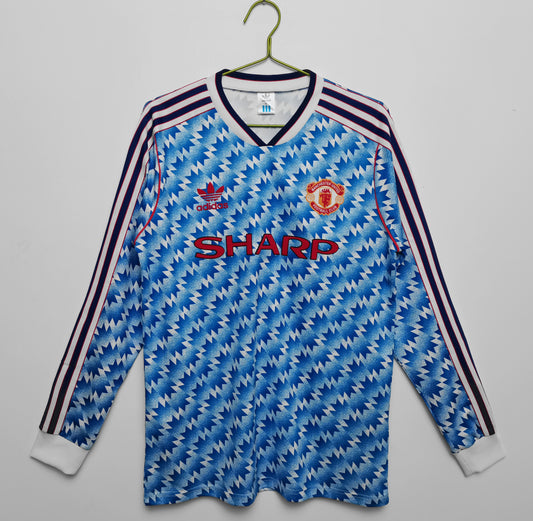 1990/92 Manchester United Long Sleeve Away Retro Kit