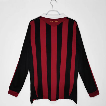 2009/10 AC Milan Home Long Sleeve Retro Kit