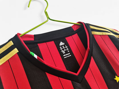 2013/14 AC Milan Home Long Sleeve Retro Kit