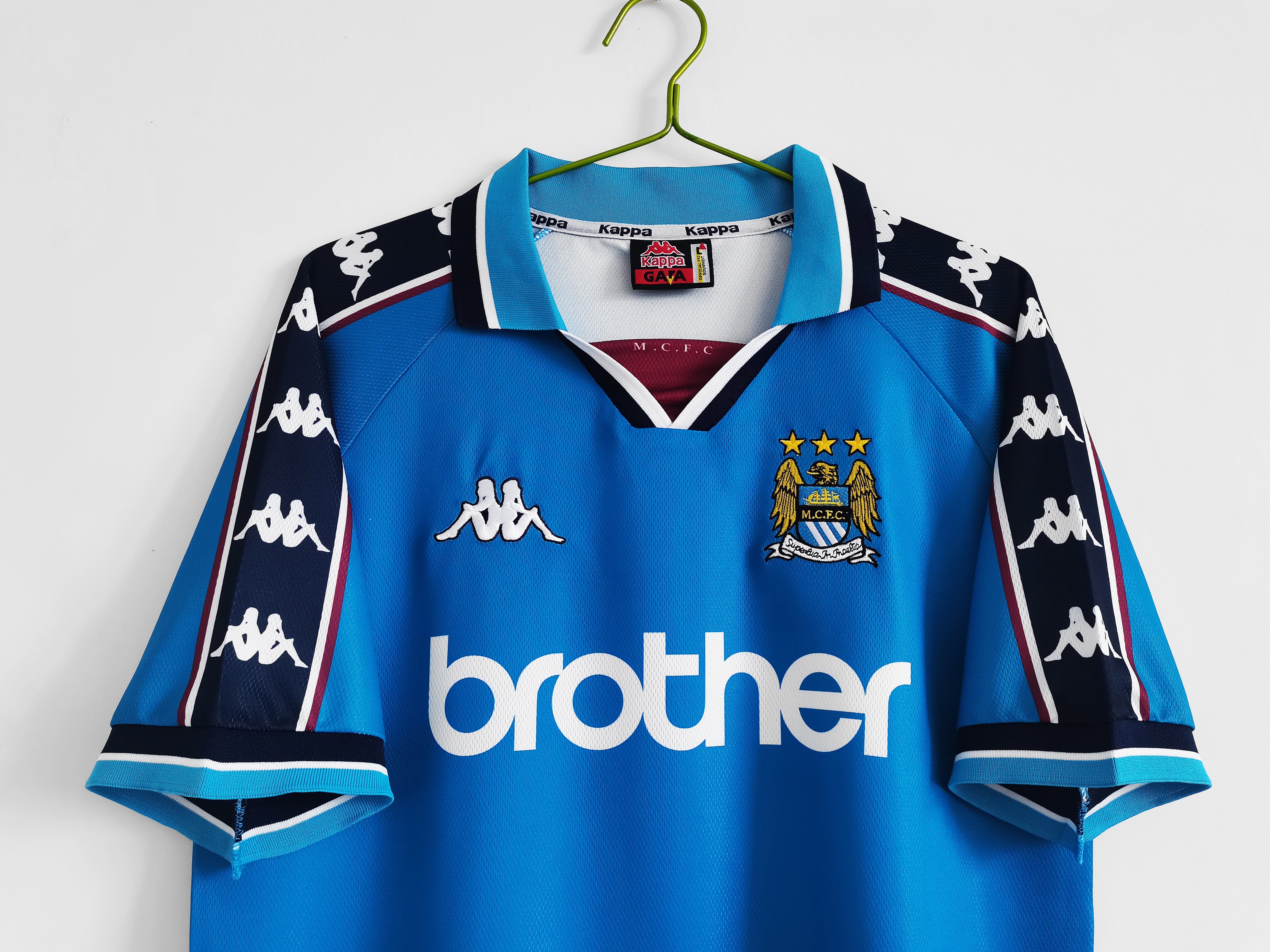 1997/98 Manchester City Home Retro Kit | Shop Now – Vintago