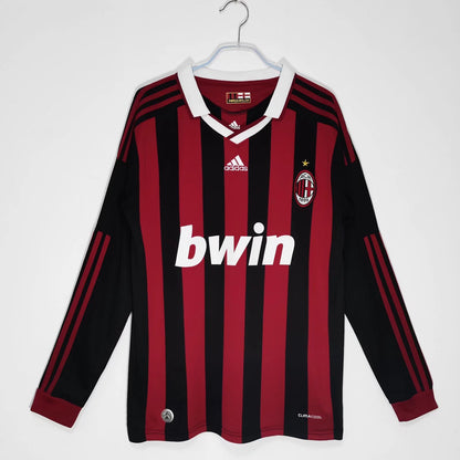 2009/10 AC Milan Home Long Sleeve Retro Kit