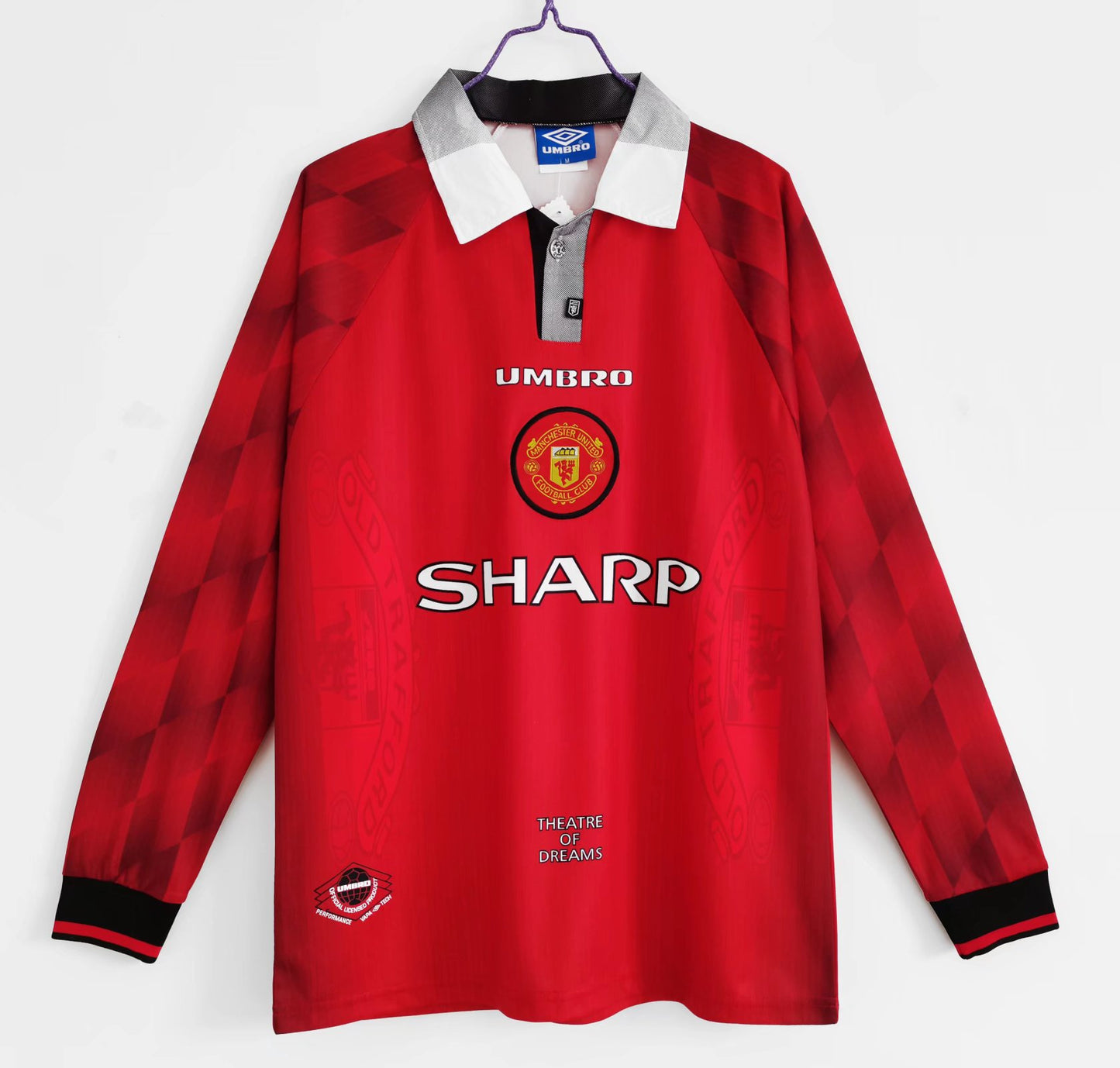 1996/97 Manchester United Long Sleeve Home Retro Kit