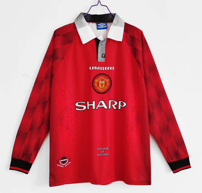 1996/97 Manchester United Long Sleeve Home Retro Kit